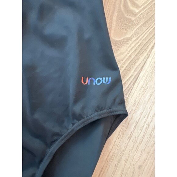 Unow Black One-Piece Swimsuit XS Racerback Polyamide & Elastane Blend - Picture 2 of 4